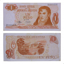 P#287a.5 1 Peso 1973 MBC+ Argentina América