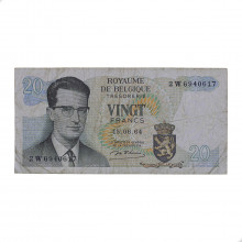 P#138a.1 20 Francs 1964 MBC Bélgica Europa