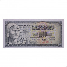 P#92d 1000 Dinara 1981 SOB/FE Iugoslávia Europa