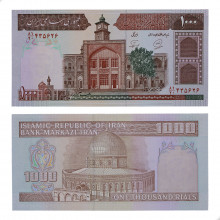 P#138 1 000 Rials 1982-2002 FE Irã Ásia