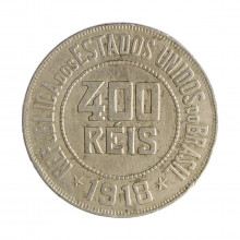 V-108 400 Réis 1918 MBC /Sinais de Verniz