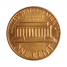 Km#201b 1 Cent 1984 D MBC+ Estados Unidos América Lincoln Memorial Zinco com revestimento de cobre 19.05(mm) 2.5(gr)
