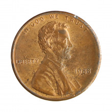 Km#201b 1 Cent 1988 BC Estados Unidos América Lincoln Memorial Zinco com revestimento de cobre 19.05(mm) 2.5(gr)