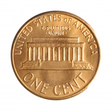 Km#201b 1 Cent 1988 MBC/SOB Estados Unidos  América  Lincoln Memorial  Zinco com revestimento de cobre  19.05(mm) 2.5(gr