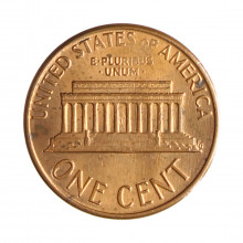 Km#201b 1 Cent 1988 D MBC+ Estados Unidos  América  Lincoln Memorial  Zinco com revestimento de cobre  19.05(mm) 2.5(gr)