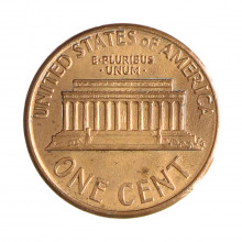Km#201b 1 Cent 1992 D MBC Estados Unidos  América  Lincoln Memorial  Zinco com revestimento de cobre  19.05(mm) 2.5(gr)
