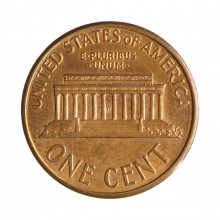 Km#201b 1 Cent 1991 MBC+ Estados Unidos América Lincoln Memorial Zinco com revestimento de cobre 19.05(mm) 2.5(gr)