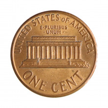 Km#201b 1 Cent 1992 D MBC+ Estados Unidos América Lincoln Memorial Zinco com revestimento de cobre 19.05(mm) 2.5(gr)