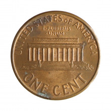 Km#201b 1 Cent 1993 D MBC Estados Unidos  América  Lincoln Memorial  Zinco com revestimento de cobre  19.05(mm) 2.5(gr)