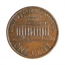 Km#201b 1 Cent 1993 D BC Estados Unidos  América  Lincoln Memorial  Zinco com revestimento de cobre  19.05(mm) 2.5(gr)