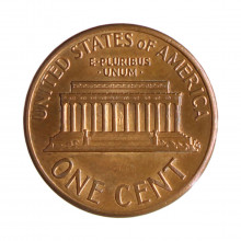 Km#201b 1 Cent 1992 D MBC+ Estados Unidos  América  Lincoln Memorial  Zinco com revestimento de cobre  19.05(mm) 2.5(gr)