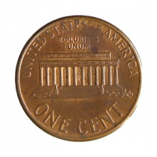Km#201b 1 Cent 1995 D MBC Estados Unidos América Lincoln Memorial Zinco com revestimento de cobre 19.05(mm) 2.5(gr)