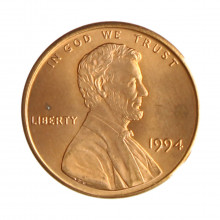 Km#201b 1 Cent 1994 SOB Estados Unidos América Lincoln Memorial Zinco com revestimento de cobre 19.05(mm) 2.5(gr)