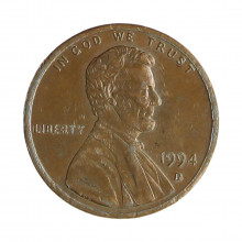 Km#201b 1 Cent 1994 D BC Estados Unidos América Lincoln Memorial Zinco com revestimento de cobre 19.05(mm) 2.5(gr)