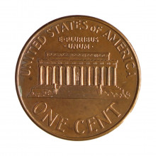 Km#201b 1 Cent 2002 D MBC+ Estados Unidos  América  Lincoln Memorial  Zinco com revestimento de cobre  19.05(mm) 2.5(gr)