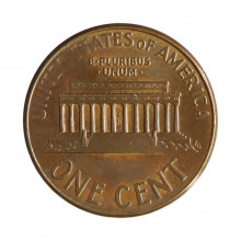 Km#201b 1 Cent 2001 D MBC Estados Unidos  América  Lincoln Memorial  Zinco com revestimento de cobre  19.05(mm) 2.5(gr)