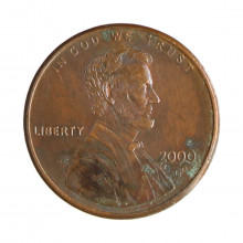 Km#201b 1 Cent 2000 D BC Estados Unidos  América  Lincoln Memorial  Zinco com revestimento de cobre  19.05(mm) 2.5(gr)