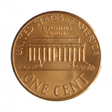 Km#201b 1 Cent 2000 D SOB Estados Unidos  América  Lincoln Memorial  Zinco com revestimento de cobre  19.05(mm) 2.5(gr)