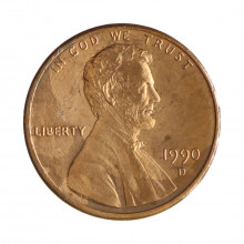 Km#201b 1 Cent 1999 D MBC Estados Unidos  América  Lincoln Memorial  Zinco com revestimento de cobre  19.05(mm) 2.5(gr)