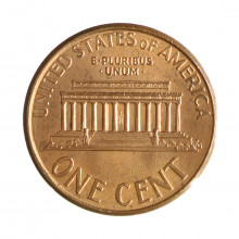 Km#201b 1 Cent 2002 MBC+ Estados Unidos  América  Lincoln Memorial  Zinco com revestimento de cobre  19.05(mm) 2.5(gr)