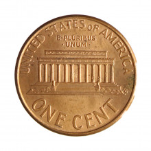 Km#201b 1 Cent 2001 MBC+ Estados Unidos  América  Lincoln Memorial  Zinco com revestimento de cobre  19.05(mm) 2.5(gr)