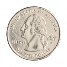 Quarter Dollar 2007 P MBC Idaho C/Sinais de Limpeza