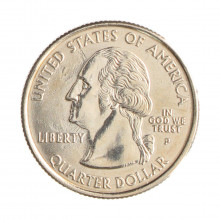 Quarter Dollar 2007 P SOB Utah C/Sinais de Limpeza