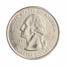 Quarter Dollar 2001 D MBC Rhode Island C/Sinais de Limpeza