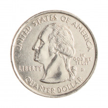 Quarter Dollar 2001 D MBC+ New York C/Sinais de Limpeza