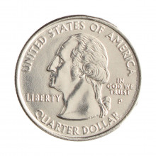 Quarter Dollar 2001 P MBC+ New York C/Sinais de Limpeza