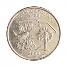 Quarter Dollar 2000 P MBC South Carolina C/Sinais de Limpeza