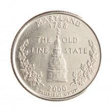 Quarter Dollar 2000 P MBC Maryland C/Sinais de Limpeza