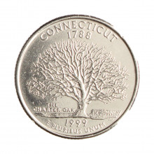 Quarter Dollar 1999 D MBC+ Connecticut C/Sinais de Limpeza