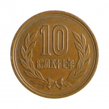Y#73a 10 Yen 1982 MBC Japão Ásia Bronze 23.5(mm) 4.5(gr)