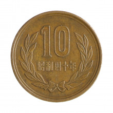 Y#73a 10 Yen 1965 MBC Japão Ásia Bronze 23.5(mm) 4.5(gr)