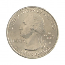 Quarter Dollar 2016 D MBC West Virgínia: Harpers Ferry C/Sinais de Limpeza