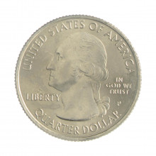 Quarter Dollar 2015 P SOB Delaware: Bombay Hook C/Sinais de Limpeza
