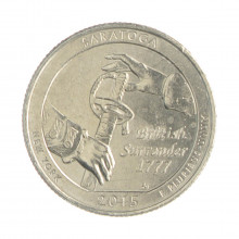Quarter Dollar 2015 P MBC New York: Saratoga C/Marca de Limpeza