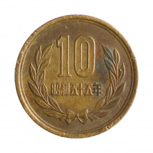 Y#73a 10 Yen 1980 BC Japão Ásia Bronze 23.5(mm) 4.5(gr)