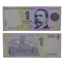 P#339a 1 Peso 1992-1993 MBC+ Argentina  América