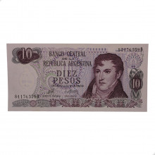 P#295a.4 10 Pesos  1973-1976 SOB+ Argentina  América