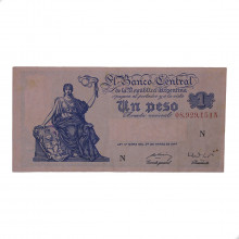 P#257a.2 1 Peso 1950-1951 N MBC Argentina  América
