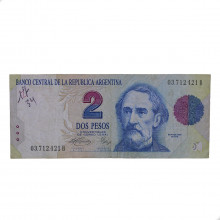 P#340b.1 2 Pesos  1993-1996 MBC Argentina  América