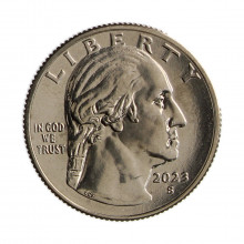 Km#778 Quarter Dollar 2023 S FC Bessie Coleman Cupro-Níquel 24.26(mm) 5.67(gr)