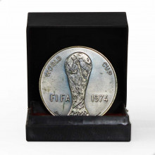 Medalha 1974 SOB Alemanha Europa Token - Copa do Mundo FIFA 1974 - no estojo Prata Ø30mm 12,95gr.