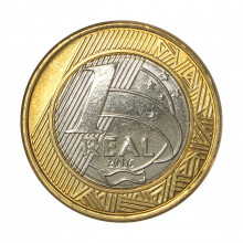Moeda V-621 1 Real 2016 FC Mascote Paralímpico Tom Bimetálico Ø27mm 7gr.