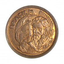 Moeda V-457 1 Centavo 1998 SOB/FC Aço Revestido de Cobre Ø17mm 2,4gr.