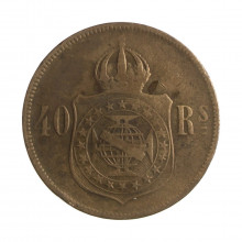 Moeda B-796 40 Réis 1879 MBC Bronze Ø30mm 12gr.