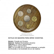 Estojo de Madeira para Série Vicentina 1932 - 06 (Não Acompanha Moeda)