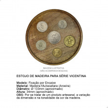 Estojo de Madeira para Série Vicentina 1932 - 05 (Não Acompanha Moeda)